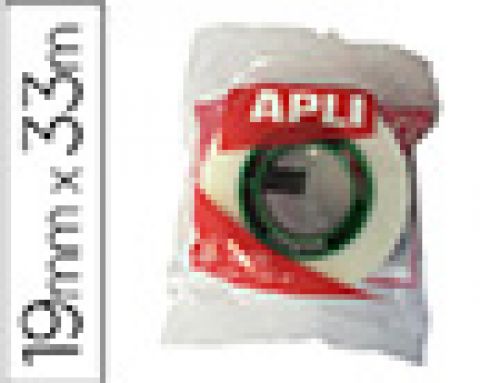 Fita adesiva apli 33 mt x 19 mm invisivel encelofanada individualmente , Apli , 79553 , 8410782125334